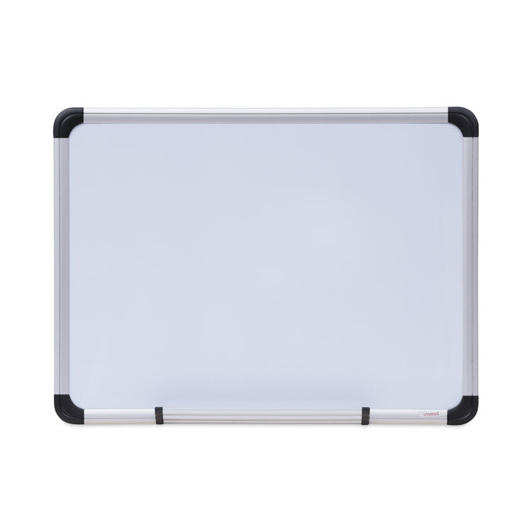 Magnetic Steel Dry Erase Marker Board, 24" x 18", White Surface, Satin Aluminum Frame
