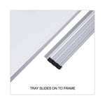 Magnetic Steel Dry Erase Marker Board, 24" x 18", White Surface, Satin Aluminum Frame