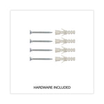 Magnetic Steel Dry Erase Marker Board, 24" x 18", White Surface, Satin Aluminum Frame