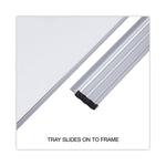 Magnetic Steel Dry Erase Marker Board, 36" x 24", White Surface, Satin Aluminum Frame