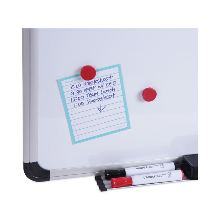 Magnetic Steel Dry Erase Marker Board, 36" x 24", White Surface, Satin Aluminum Frame