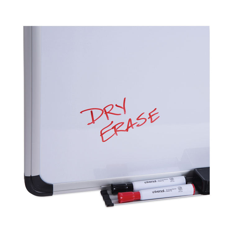 Magnetic Steel Dry Erase Marker Board, 36" x 24", White Surface, Satin Aluminum Frame