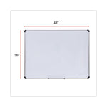 Magnetic Steel Dry Erase Marker Board, 48" x 36", White Surface, Satin Aluminum Frame
