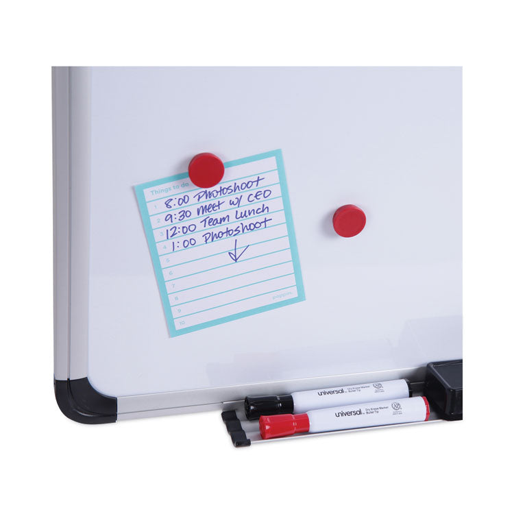 Magnetic Steel Dry Erase Marker Board, 48" x 36", White Surface, Satin Aluminum Frame