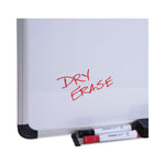 Magnetic Steel Dry Erase Marker Board, 48" x 36", White Surface, Satin Aluminum Frame