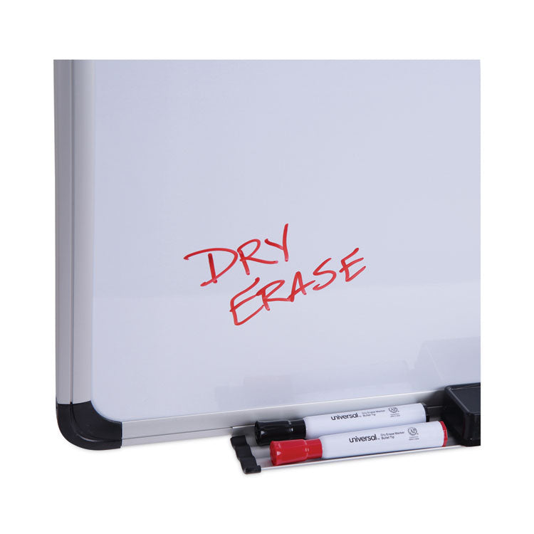 Magnetic Steel Dry Erase Marker Board, 48" x 36", White Surface, Satin Aluminum Frame