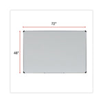 Magnetic Steel Dry Erase Marker Board, 72" x 48", White Surface, Satin Aluminum Frame