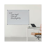 Magnetic Steel Dry Erase Marker Board, 72" x 48", White Surface, Satin Aluminum Frame