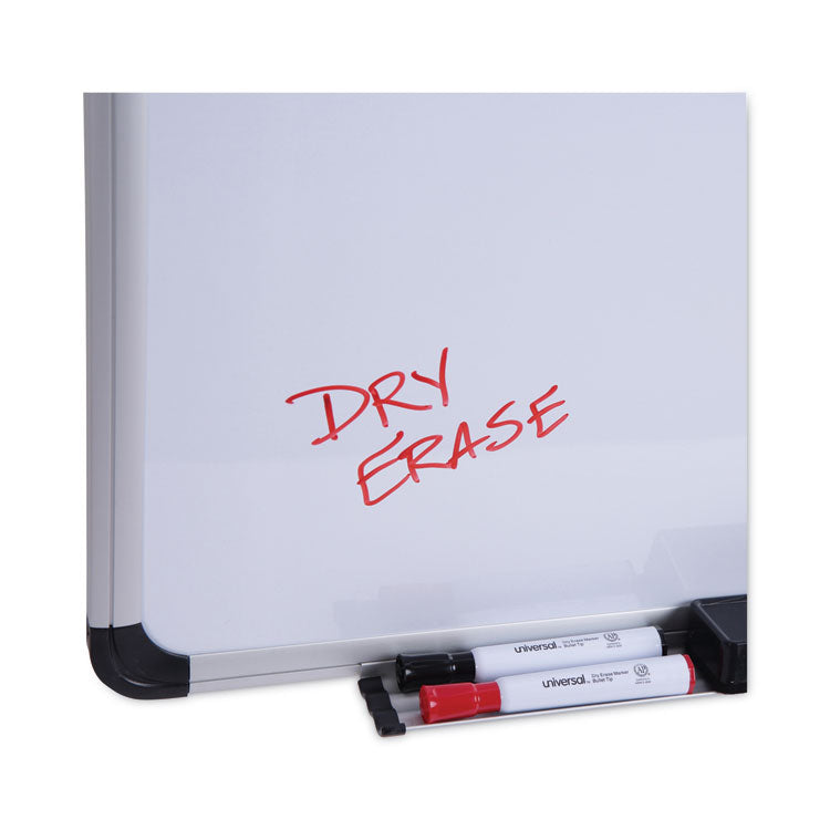 Magnetic Steel Dry Erase Marker Board, 72" x 48", White Surface, Satin Aluminum Frame