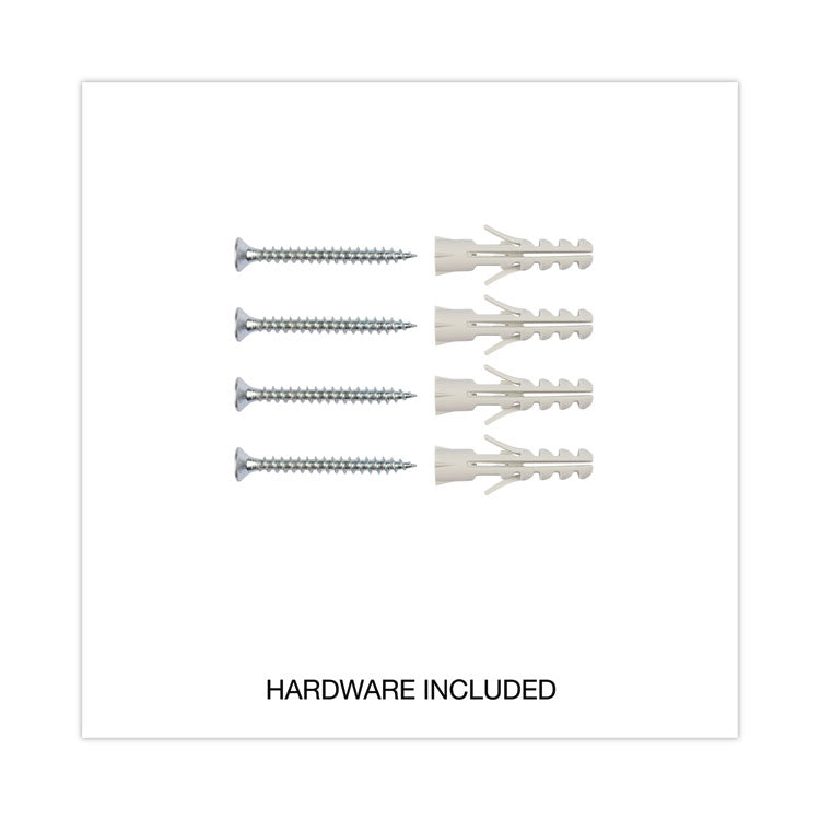 Combination Dry Erase/Bulletin Board, 24" x 18", Tan/White Surface, Black/Satin Aluminum Frame