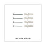 Combination Dry Erase/Bulletin Board, 36" x 24", Tan/White Surface, Black/Satin Aluminum Frame