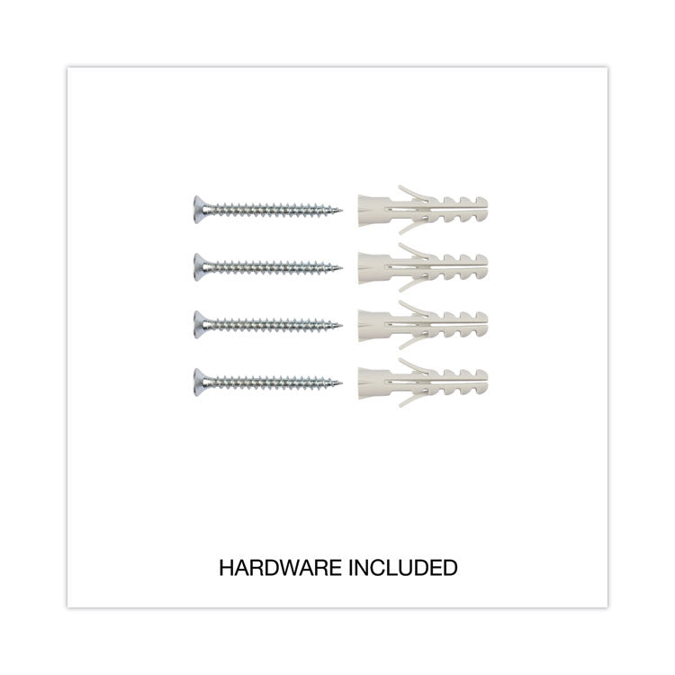 Combination Dry Erase/Bulletin Board, 36" x 24", Tan/White Surface, Black/Satin Aluminum Frame