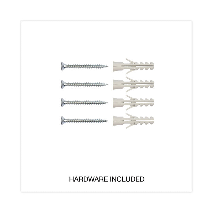 Deluxe Porcelain Magnetic Dry Erase Board, 36" x 24", White Surface, Silver/Black Aluminum Frame