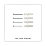 Deluxe Porcelain Magnetic Dry Erase Board, 48" x 36", White Surface, Silver/Black Aluminum Frame