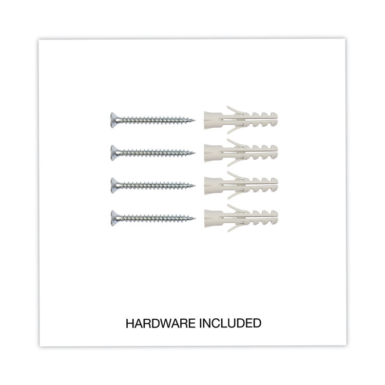 Deluxe Porcelain Magnetic Dry Erase Board, 48" x 36", White Surface, Silver/Black Aluminum Frame