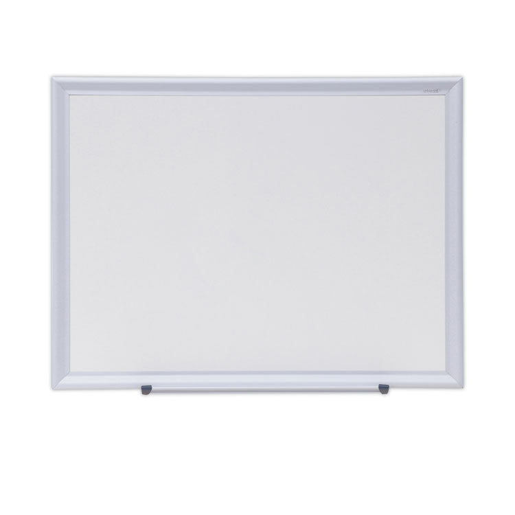 Deluxe Melamine Dry Erase Board, 24" x 18", White Surface, Satin Aluminum Frame