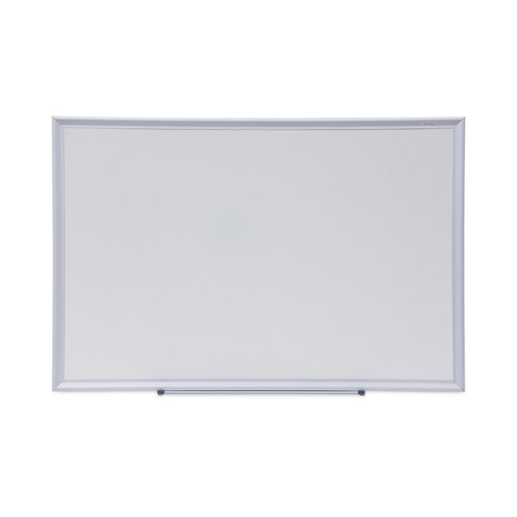 Deluxe Melamine Dry Erase Board, 36" x 24", White Surface, Satin Aluminum Frame