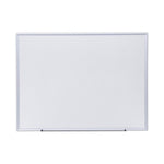 Deluxe Melamine Dry Erase Board, 48" x 36", White Surface, Satin Aluminum Frame