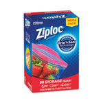 Seal Top Bags, Quart, 7.44" x 7", Clear, 80/Box