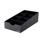 Condiment Caddy, 7 Compartments, 8.75 x 16 x 5.25, Black
