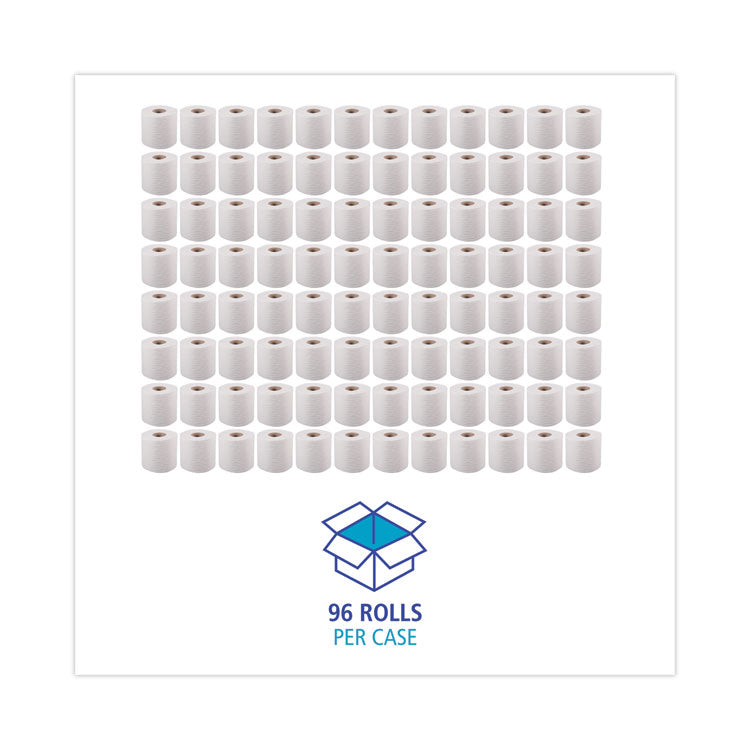 1-Ply Toilet Tissue, Septic Safe, White, 1,000 Sheets, 96 Rolls/Carton