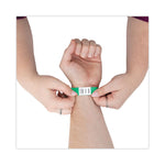 Crowd Management Wristbands, Sequentially Numbered, 9.75" x 0.75", Green, 500/Pack