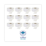 JRT Jr. Bath Tissue, Jumbo, Septic Safe, 1-Ply, White, 3.3" x 2,000 ft, 12/Carton