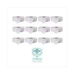 Jumbo Roll Bath Tissue, Septic Safe, 2 Ply, White, 3.4" x 1,000 ft, 12 Rolls/Carton