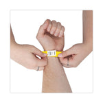 Crowd Management Wristbands, Sequentially Numbered, 10" x 0.75", Yellow, 100/Pack
