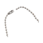 ID Badge Holder Chain, Metal Ball Chain Fastener, 36" Long, Nickel Plated, 100/Box