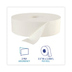 JRT Bath Tissue, Jumbo, Septic Safe, 2-Ply, White, 3.5" x 2,000 ft, 12" dia, 6 Rolls/Carton