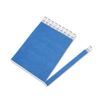 Crowd Management Wristbands, Sequentially Numbered, 10" x 0.75", Blue, 100/Pack