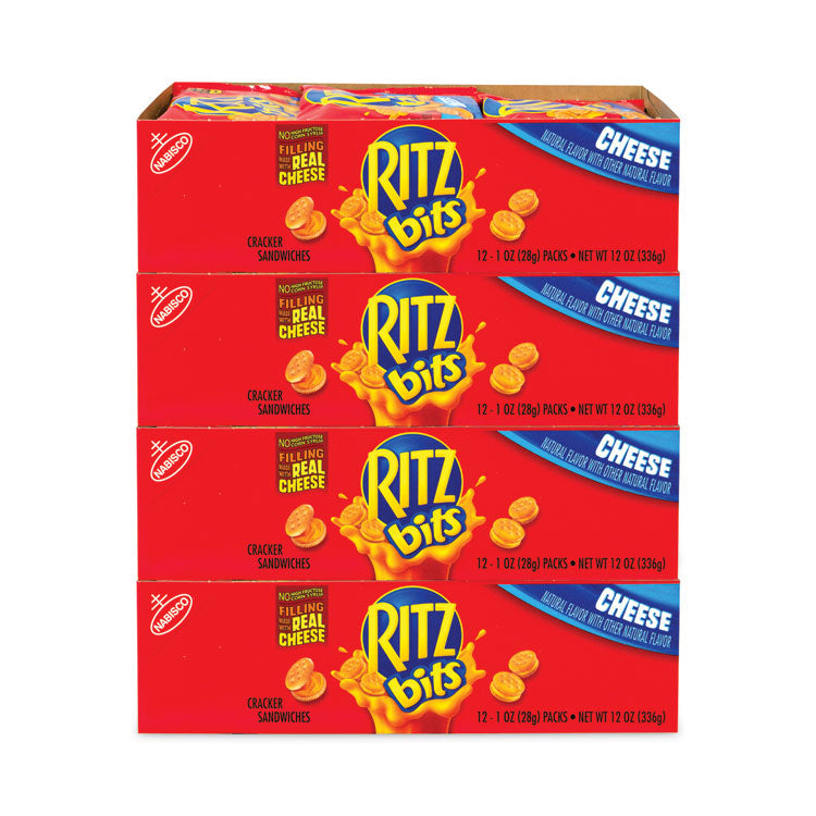 Ritz Bits Cheese Sandwich Crackers, 1 oz Pouch, 48 Pouches/Carton