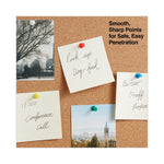 Colored Push Pins, Plastic, Assorted, 0.38", 400/Pack