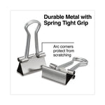 Binder Clips with Storage Tub, Small, Silver, 40/Pack
