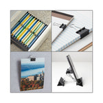 Binder Clips with Storage Tub, (50) Small (0.75"), (10) Medium (1.25"), Black/Silver