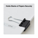 Binder Clips with Storage Tub, Small, Black/Silver, 40/Pack
