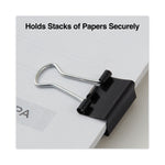 Binder Clips with Storage Tub, Mini, Black/Silver, 60/Pack