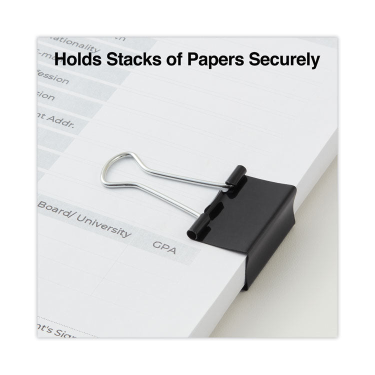 Binder Clip Zip-Seal Bag Value Pack, Medium, Black/Silver, 36/Pack