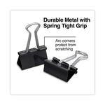 Binder Clip Zip-Seal Bag Value Pack, Medium, Black/Silver, 36/Pack