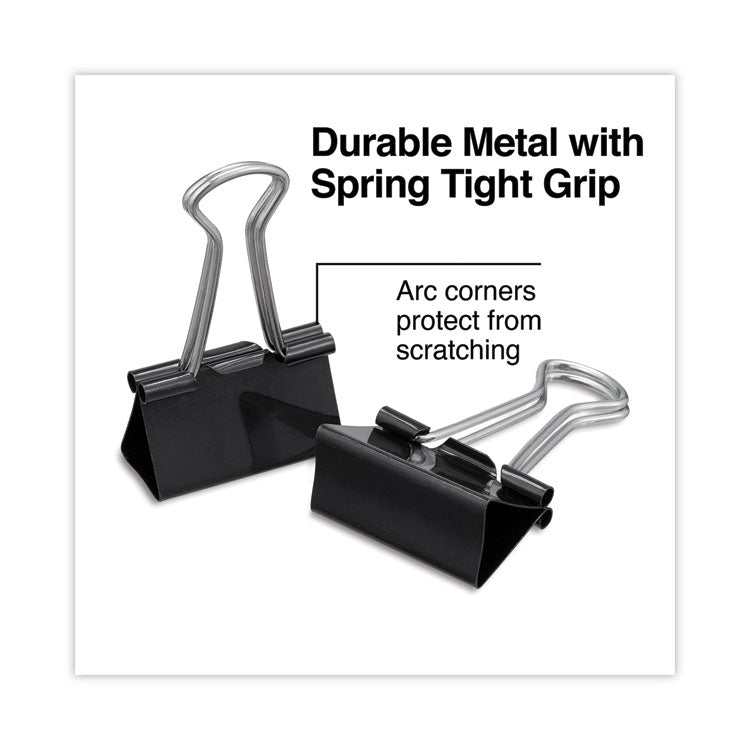 Binder Clip Zip-Seal Bag Value Pack, Medium, Black/Silver, 36/Pack