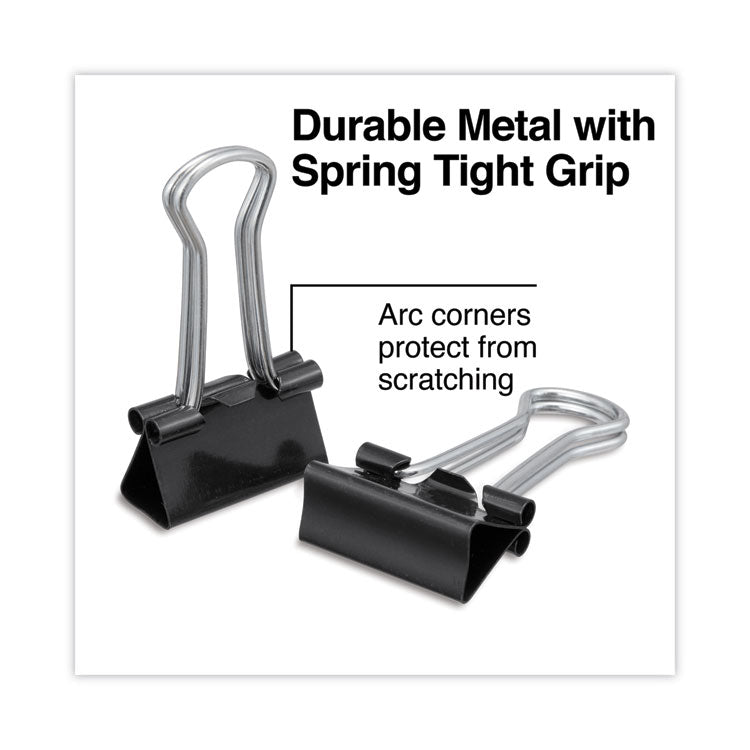 Binder Clips Value Pack, Small, Black/Silver, 36/Box