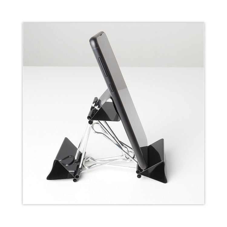 Binder Clip Zip-Seal Bag Value Pack, Small, Black/Silver, 144/Pack