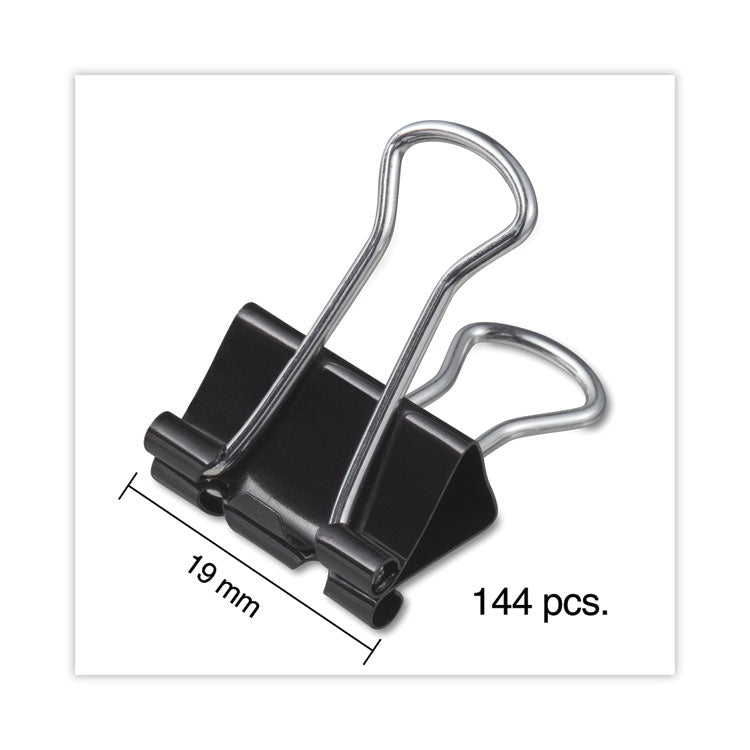 Binder Clip Zip-Seal Bag Value Pack, Small, Black/Silver, 144/Pack