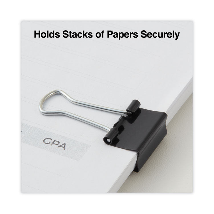 Binder Clip Zip-Seal Bag Value Pack, Small, Black/Silver, 144/Pack