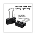 Binder Clips, Small, Black/Silver, 12/Box