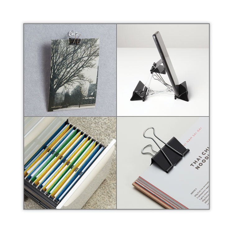 Binder Clip Value Pack, Mini, Black/Silver, 36/Box