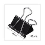 Binder Clip Value Pack, Mini, Black/Silver, 36/Box