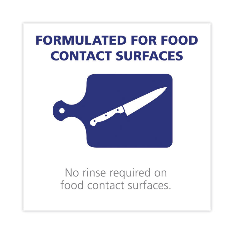 Foodservice Surface Sanitizer, Fragrance Free, 32 oz Capped Bottle with Spray Trigger Included in Carton, 6/Carton