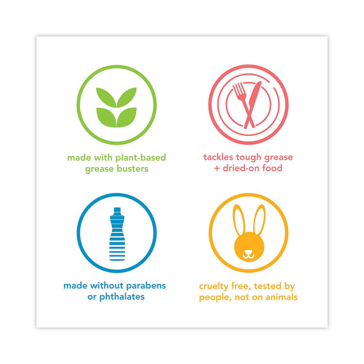 Dish Soap Refill Tub, Clementine Scent, 54 oz Tub, 4/Carton